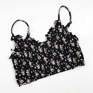Ivy & Main floral print ruched crop top